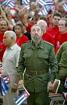 Fidel Castro mit Augenaufschlag