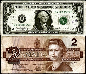 US-Dollar und Kanada-Dollar